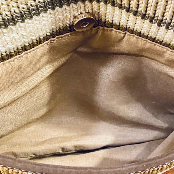 🌟2xHP🌟NWOT The Sak Neutral Stripe Boho Sweater Bag - Picture 6 of 12